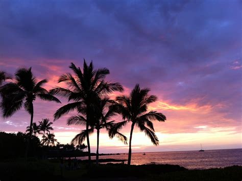 Tropical Sunset On The The Big Island Of Hawaii Hawaii Island Hawaii
