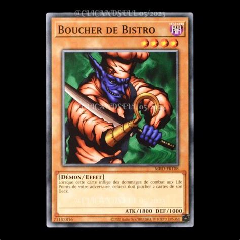 Carte Yu Gi Oh Mrd Fr108 Boucher De Bistro Cdiscount Jeux Jouets