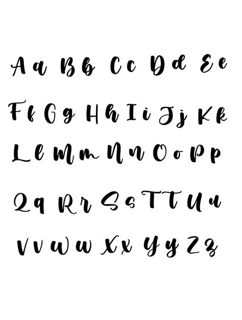 Brush Pen Lettering Alphabet Gaya Huruf Alfabet Font Huruf Doodle
