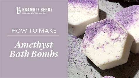 How To Make Amethyst Crystal Bath Bombs Bramble Berry Youtube