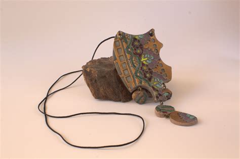 Ceramic Necklacependant Original Art T For Her Unique Abstract