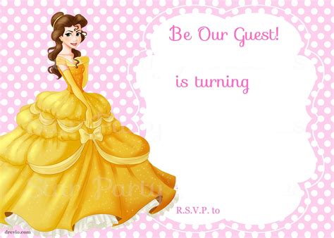 Free Printable Beauty And The Beast Royal Invitation Template Free