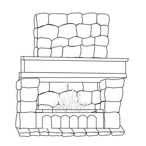 Adult Fireplace Coloring Pages Coloring Pages