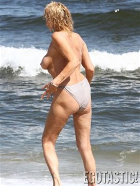 Tanning Mom Patricia Krentcil Topless Bikini Photshoot At Beach