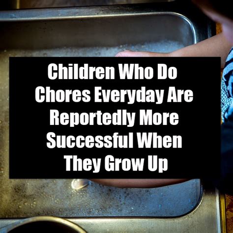 Children Who Do Chores Everyday Are Reportedly More Successful When