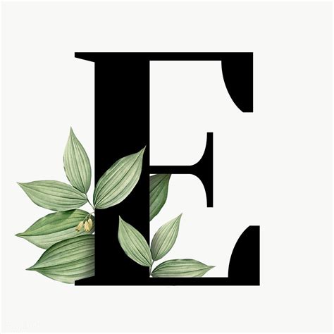 These two vaporwave px wallpapers really let you experience the beauty of japanese letters in a. Download premium png of Botanical capital letter E ...