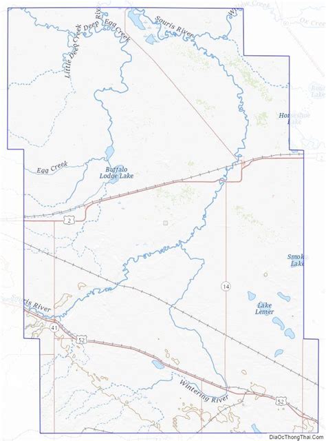 Topographic Map Of Mchenry County North Dakota Bản đồ