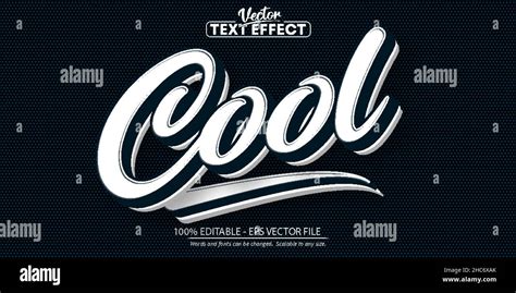 Cool Text Minimalistic Style Editable Text Effect Stock Vector Image