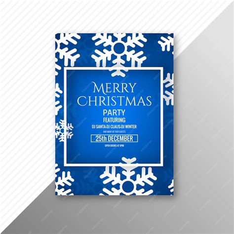 Premium Vector Beautiful Merry Christmas Card Template Brochure Design