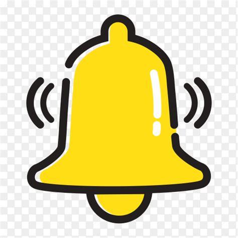 Yellow Notification Bell Icon Inbox Message Alarm Vector Png Similar Png