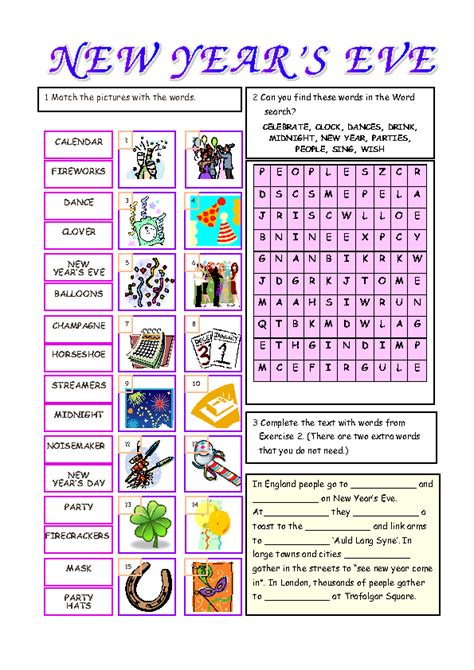 67 Free New Year Worksheets