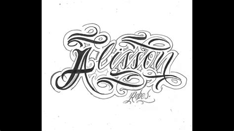 Letras Para Tatuar Alisson Drawing Chicano Letter Chicano Lettering
