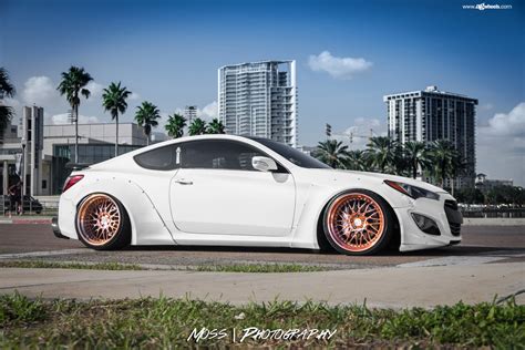 Rocket Bunny Style Body Kit On White Genesis Coupe — Gallery