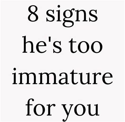 8 Signs Hes Just Way Too Immature For You🥰 Gallery Posted By B E K A