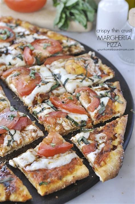 Thin Crust Margherita Pizza Recipe Cooking Recipes Food Dishes Food