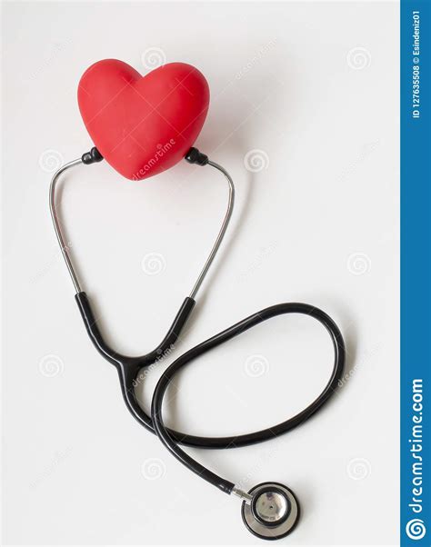 Stethoscope And Red Heart Stock Photo Image Of Cardiology 127635508