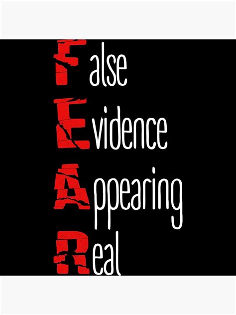 Fear False Evidence Appearing Real Motivational Poster For Sale By