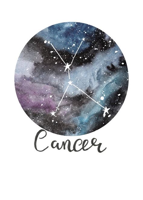 Cancer Zodiac Constellations Archival Art Print