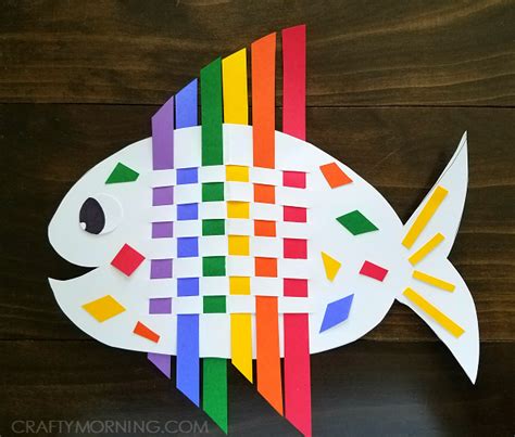 Lets Get Crafty Rainbow Weaving Fish We Thrive Together