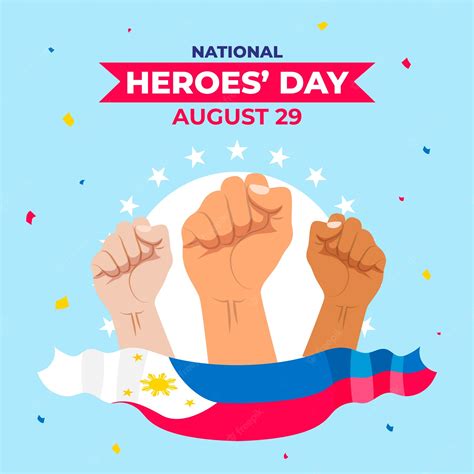 premium vector flat illustration for national heroes day celebration