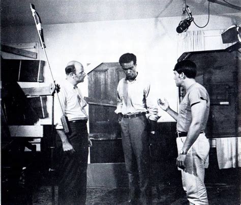 A rare behind the scenes shot of stars Karl Hardman, Duane Jones and