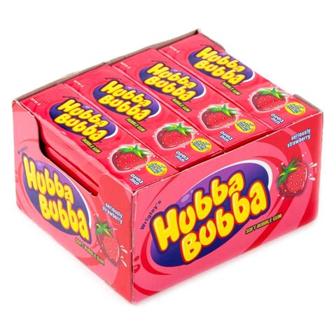 Dubble bubble toy key vending тутти фрутти 175. Hubba Bubba Strawberry Bubble Gum - 20CT Box • Wrigley ...
