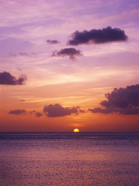 Gambar Pantai Pemandangan Lautan Horison Awan Matahari Terbit