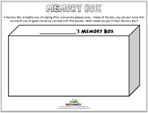 Memory Box Grief Activities Grief Counseling Grief Therapy