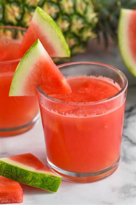 Watermelon Rum Punch Shake Drink Repeat