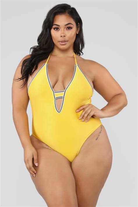 Plus Size Yellow Swimsuits Plus Swimwear Plus Size
