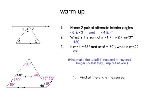 Examples Of Remote Interior Angles Theorems Presented Without Proof