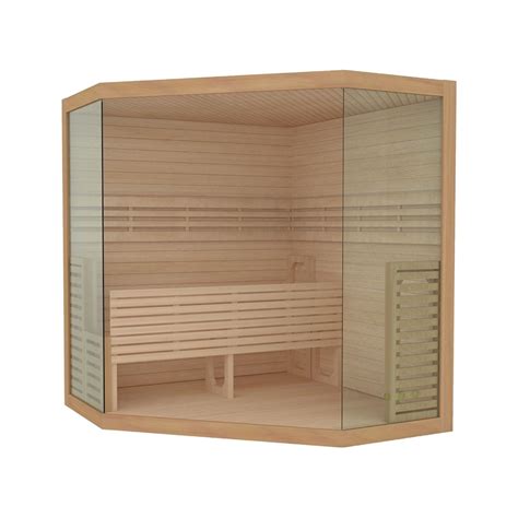 Aleko Canadian Hemlock Luxury 5 To 6 Person Indoor Wet Dry Sauna With
