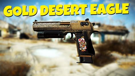⚜ Gold Desert Eagle 50 Cal Fallout 4 Pistol Weapon Mod Spotlight