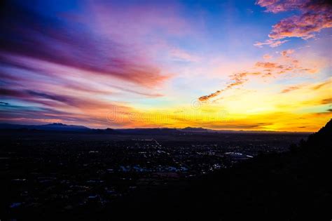 Sunrise In Phoenix Arizona Stock Photo Image Of Bell Forest 110496816