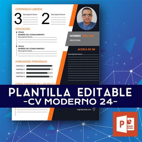 Plantilla Powerpoint Curriculum Vitae Moderno 24 Yo Empresa