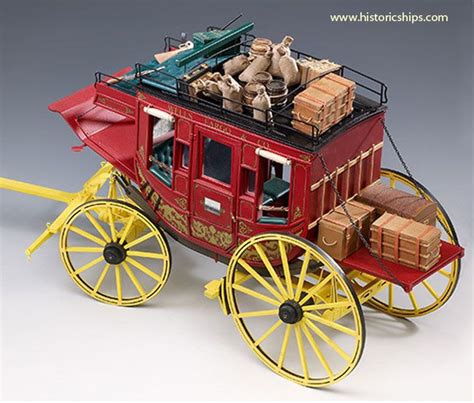 Stagecoach Wells Fargo Stagecoach Historic Scale Wood Model Kit By