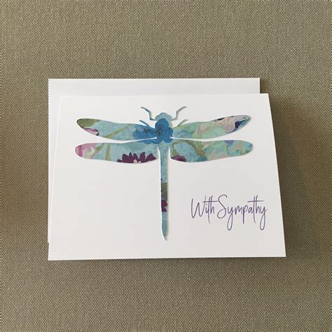 Dragonfly Sympathy Cards Dragonfly Sympathy Note Cards Etsy