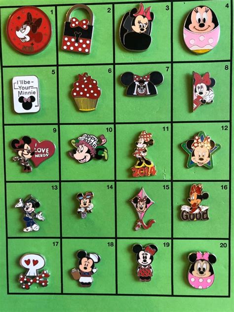 Disney Pins Set O Minnie Mouse Etsy