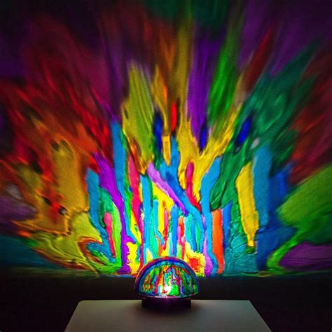 Psychedelic Lamp Led Mood Light Projector Trippy Glass Paint Etsy