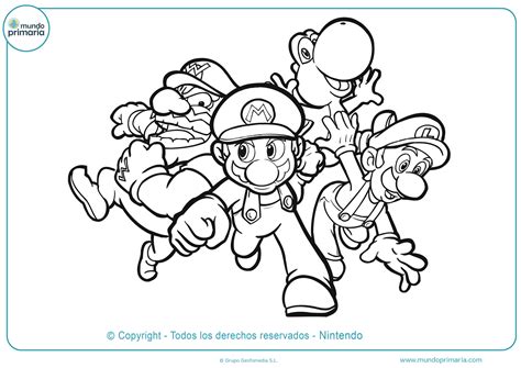 Dibujos De Mario Bros Para Colorear Mundo Primaria