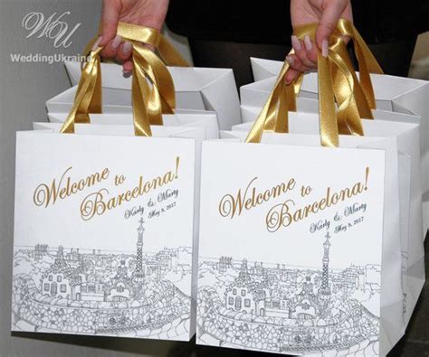 Browse our caribbean wedding packages and start working with an expert wedding planner. 30 Welcome Bags for guests with Gold satin ribbon and ...