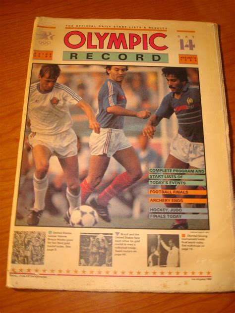 The olyroos pulled off an upset for the ages against argentina but i think this will be his one and only olympic finals match given the send off, which was a very, very poor decision, expert commentator andy harper added. Olympics - Official August 11, 1984 Daily Start Times and ...