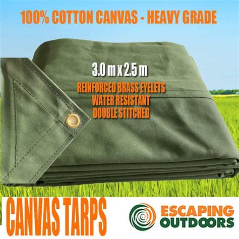Canvas Tarps Waterproof Treated Tarps Escaping Outdoors Canvas