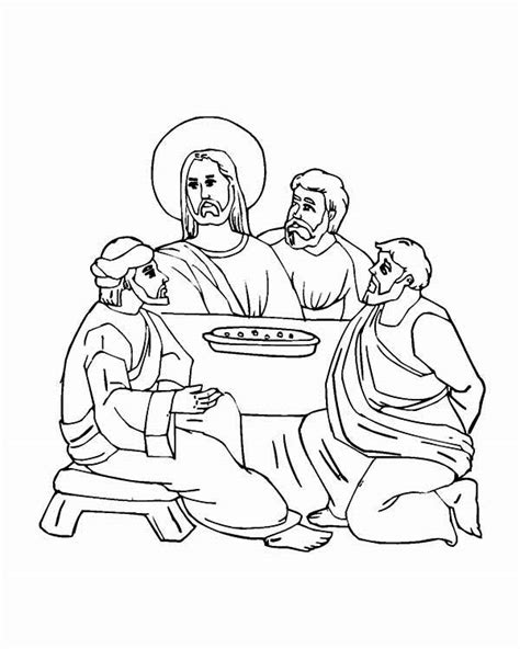 Jesus Last Supper Coloring Sheet