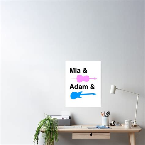 Mia And Cello And Adam And Guitar Poster For Sale By Kitmagic Redbubble