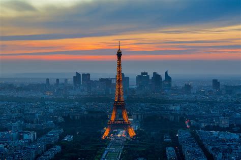 City Cityscape Eiffel Tower France Monument Night Paris Wallpaper
