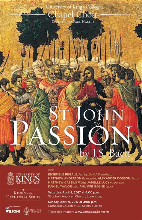 St John Passion By Js Bach Tickets Cathedral Church Of All Saints