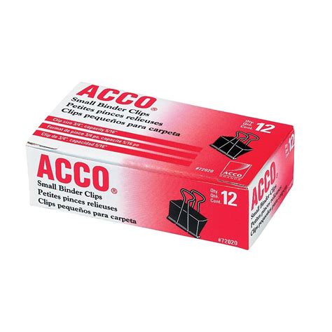 Acco Binder Clips Blk Small