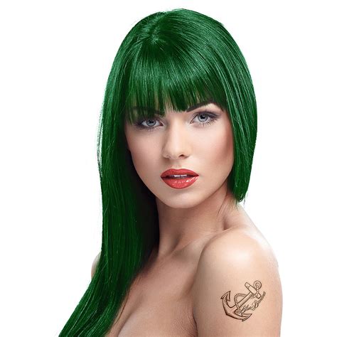 The down side though is that, it takes some work to remove once you decide you are done with blue hair. Crazy Color Semi-Permanent Emerald Green Hair Dye 100ml ...