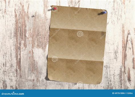 Sheet Of Paper On Wooden Plank Stock Illustration Illustration Of